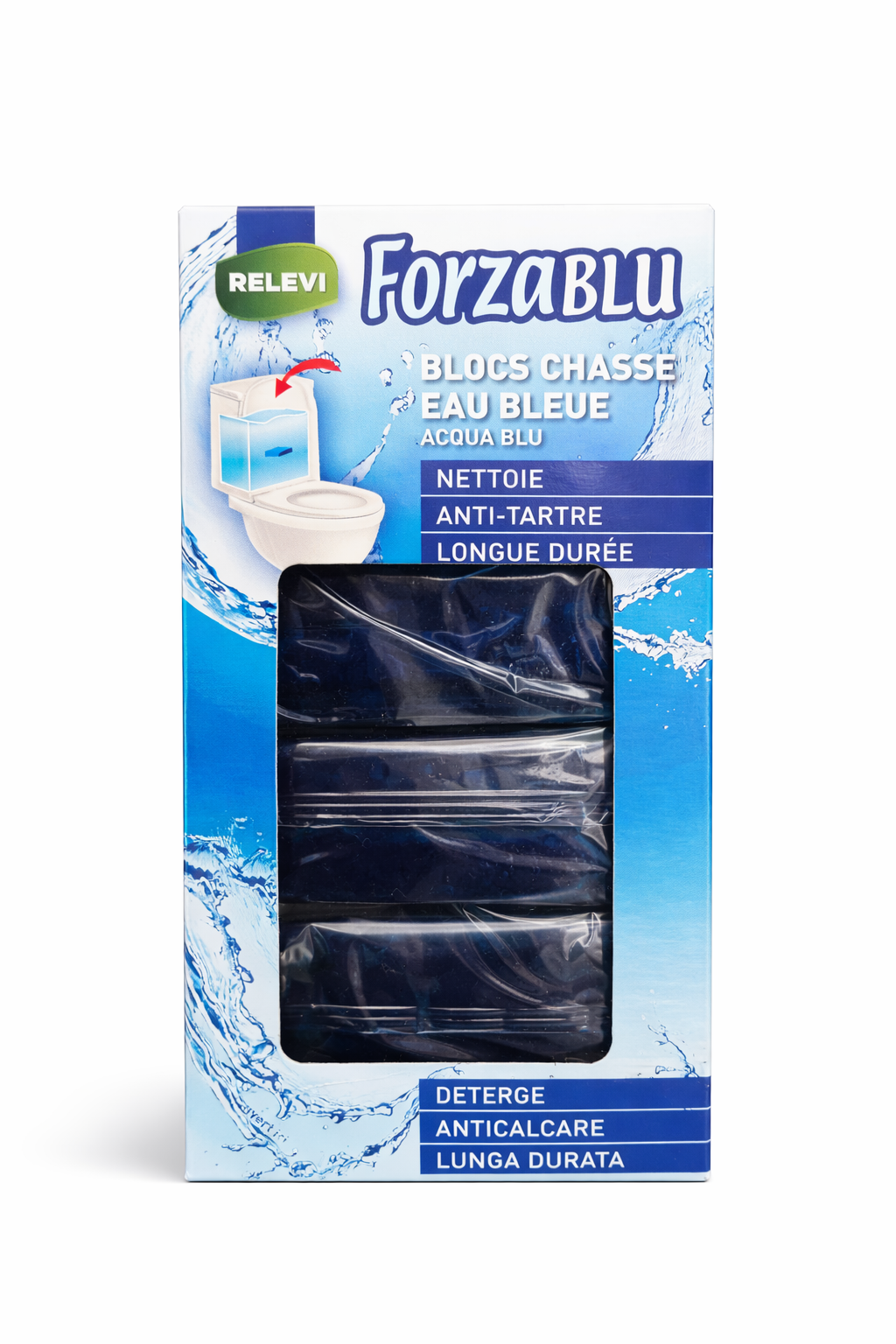 BLOC CHASSE WC Eau Bleue FORZABLU X4